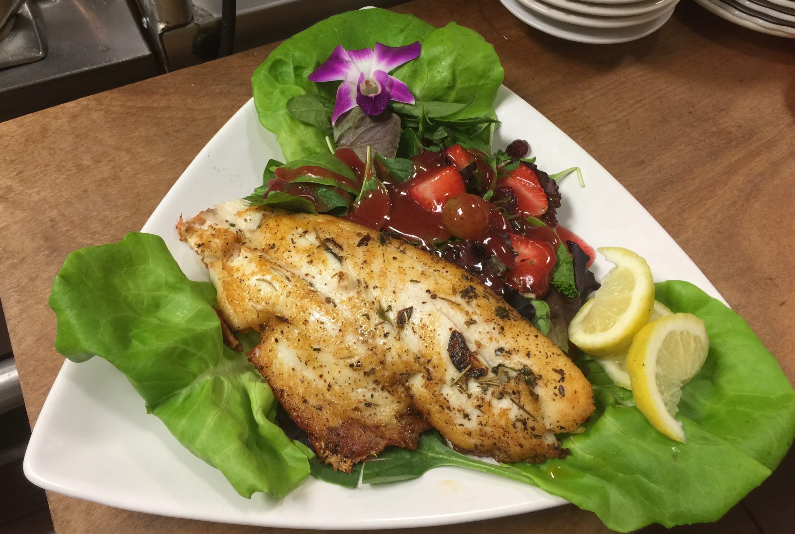 grilled tilapia salad Fratellis